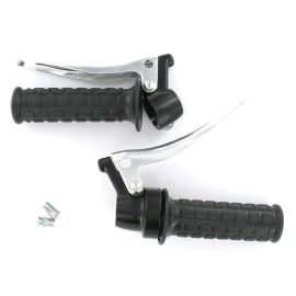 Kit Leviers Frein / Accélérateur - Vintage Noir Levier Alu