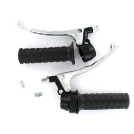 Kit Leviers Frein / Accélérateur - Vintage Levier à Boule Alu Poli