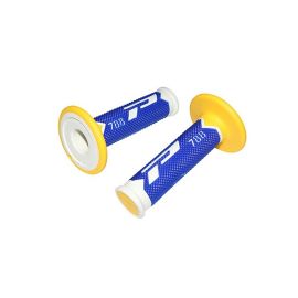 Poignées de Guidon - Progrip 788 Off Road Blanc / Bleu / Jaune