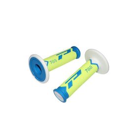 Poignées de Guidon - Progrip 788 Off Road Bleu / Jaune fluo / Blanc