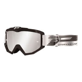 Masque / Lunettes Cross - PROGRIP 3201FL Atzaki Noir / Gris écran Miroir