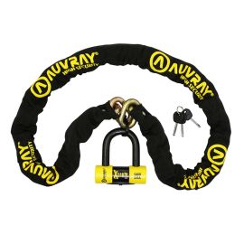 Antivol chaîne + bloque disque - AUVRAY Xtrem Mini 1.70m SRA
