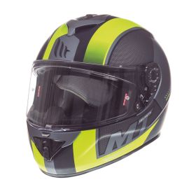 Casque Intégral - MT Rapide Overtake Gris Mat / Jaune Fluo