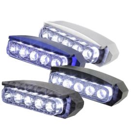 Eclairage Plaque Immatriculation - STR8 à Leds Chrome / Look Carbone CE