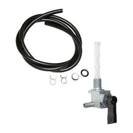 Robinet Essence MBK 51 - 5x8mm avec durite noire et colliers