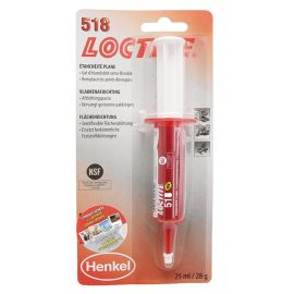 Pate à joint - Loctite 518 Rouge semi-flexible Consistance gel 25ml