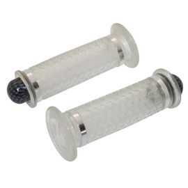 Poignées de Guidon - Dome Transparent Embouts Carbone