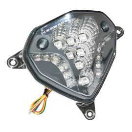 Feu Arrière + Clignotants MBK Nitro Yamaha Aerox à partir de 2013 - Transparent à leds