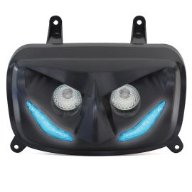 Double Optique MBK Booster YAMAHA Bw's à partir de 2004 - RR8 Noir à leds bleu