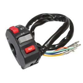 Commodo / Commutateur gauche Universel - code / phare clignotants klaxon sur guidon 22mm