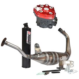Pack Haut Moteur & Pot 50cc DERBI E3 E4 - Kit MVT IRON MAX + Pot S-Road