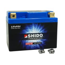 Batterie 12V 1.6 Ah Lithium-ion YTX4L-BS - SHIDO Prêt à l'emploi / Sans entretien +D