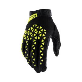 Gants Cross - 100% Airmatic Printemps / été - Jaune Fluo