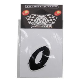 Autocollant / Sticker - MERYT Numéro 0 Noir 5.5cm