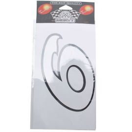 Autocollant / Sticker - MERYT Numéro 6 Blanc 13cm