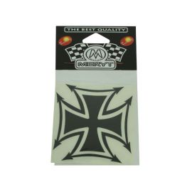 Autocollant / Sticker - MERYT Croix De Fer Noir 8.3 x 8.3cm