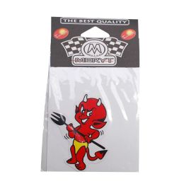Autocollant / Sticker - MERYT Devil Petit Avec Trident 8 x 8.5cm