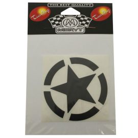Autocollant / Sticker - MERYT Etoile Noir 10cm