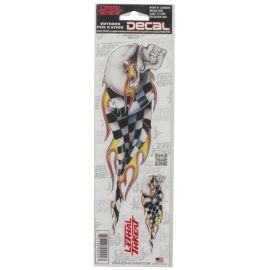 Autocollant / Sticker - LETHAL THREAT Checkered Skull Droit 15 x 20cm