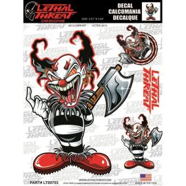 Autocollant / Sticker - LETHAL THREAT Killer Clown Set 15 x 20cm