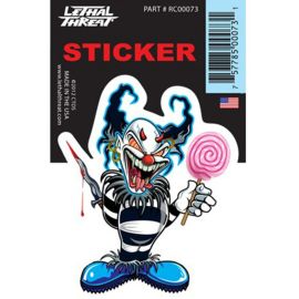 Autocollant / Sticker - LETHAL THREAT Mini Vilain Clown Bleu 6 x 8cm