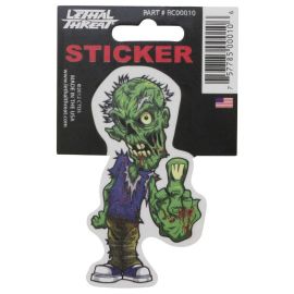Autocollant / Sticker - LETHAL THREAT Mini Vilain Zombie Doigt 6 x 8cm