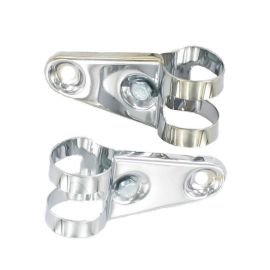 Patte de Phare (la paire) - 28 / 32mm Chromé
