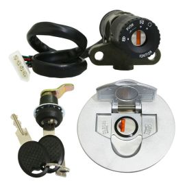 Contacteur à clé Peugeot XR6 Rieju RS2 - Avec Bouchon Essence + serrure de selle