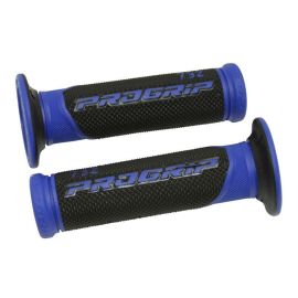 Poignées de Guidon - Progrip 732 Scooter Noir / Bleu Closed end