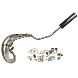 Pot Passage Haut Gauche Derbi Senda E3 E4 50 / 77cc - Streetrace CNC Noir / Bleu Stage6