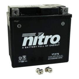 Batterie 12V 6 Ah NTZ7S SLA / YTZ7S - Nitro Prêt à l'emploi / Sans entretien +D