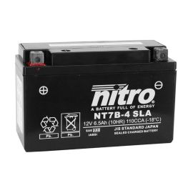 Batterie 12V 6.5 Ah NT7B-4 SLA / YT7B-4 - Nitro Prêt à l'emploi / Sans entretien +D