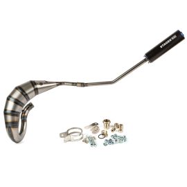 Pot Passage Haut Gauche Derbi Senda E3 E4 70 / 90cc - Streetrace CNC Noir / Bleu Stage6