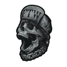 Autocollant / Sticker - LETHAL THREAT Mini Tete De Mort FTW 6 x 8cm