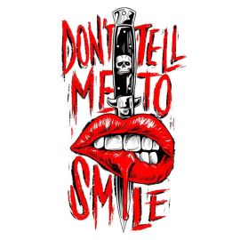 Autocollant / Sticker - LETHAL THREAT Mini No Smiles 6 x 8cm