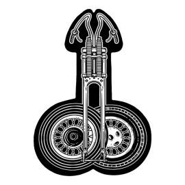 Autocollant / Sticker - LETHAL THREAT Mini Wheels Handlebars 6 x 8cm