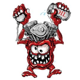 Autocollant / Sticker - LETHAL THREAT Mini V-TWIN Monster 6 x 8cm