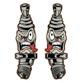 Autocollant / Sticker - LETHAL THREAT Mini Sparky Plugs 6 x 8cm