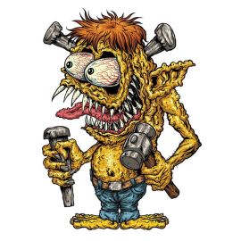 Autocollant / Sticker - LETHAL THREAT Mini Skooll Of Hard Knocks Monster 6 x 8cm