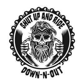 Autocollant / Sticker - LETHAL THREAT Mini Shut Up And Ride 6 x 8cm