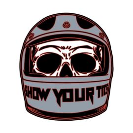 Autocollant / Sticker - LETHAL THREAT Mini Show Tours Helmet 6 x 8cm