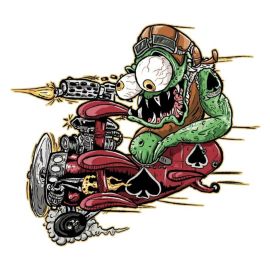 Autocollant / Sticker - LETHAL THREAT Mini Red Baron Monster 6 x 8cm