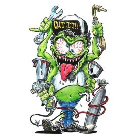 Autocollant / Sticker - LETHAL THREAT Mini Mechanic Monster 6 x 8cm