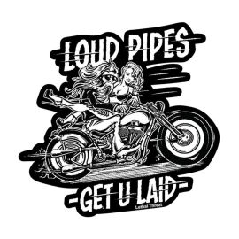 Autocollant / Sticker - LETHAL THREAT Mini Loud Pipes 6 x 8cm