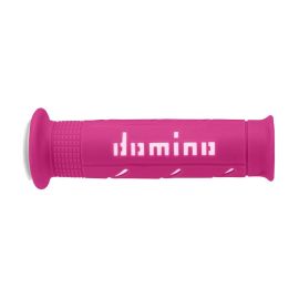 Poignées de Guidon - Domino Moto On Road Open End A250 Rose / Blanc