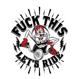 Autocollant / Sticker - LETHAL THREAT Mini F This Let's Ride 6 x 8cm