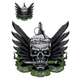 Autocollant / Sticker - LETHAL THREAT Mini Death Before Dishonor 6 x 8cm