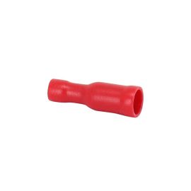 Cosse Electrique Ronde Pré-isolée Femelle avec Protection - 4mm 0.25 à 1.5mm² - Rouge