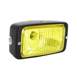 Phare Rectangle MBK Kansas Peugeot 103 MVL BA20D 140mm - Noir / vitre Jaune