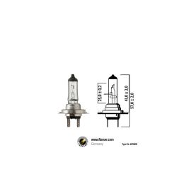 Ampoule 12V 55W H7 PX26D Mega Plus 50% - Blanc FLOSSER 